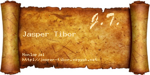 Jasper Tibor névjegykártya